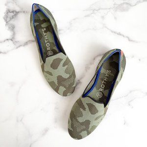 Rothy's Loafers Olive Green Camo Flat Shoes Size 8